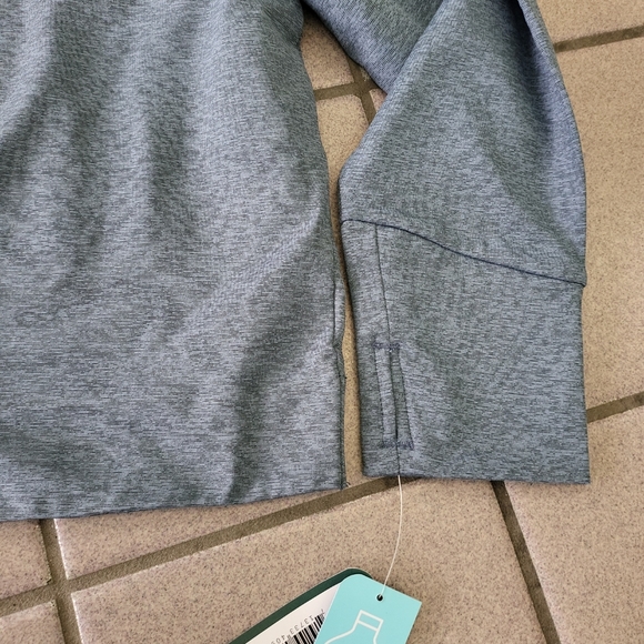 NWT Women's 2X MTA Sports Blue Long Sleeve Crewneck Crop Active Top Fast Dri - Picture 6 of 7